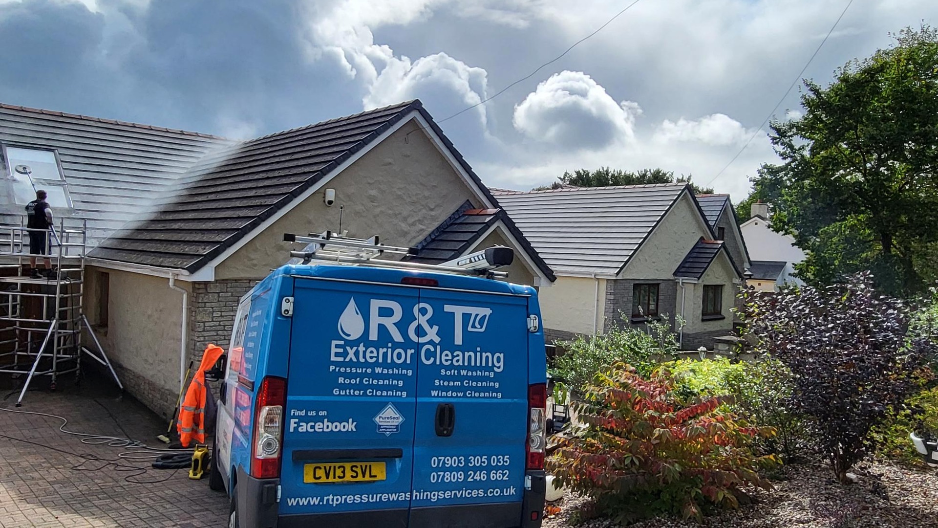 Pressure washing property maintenance