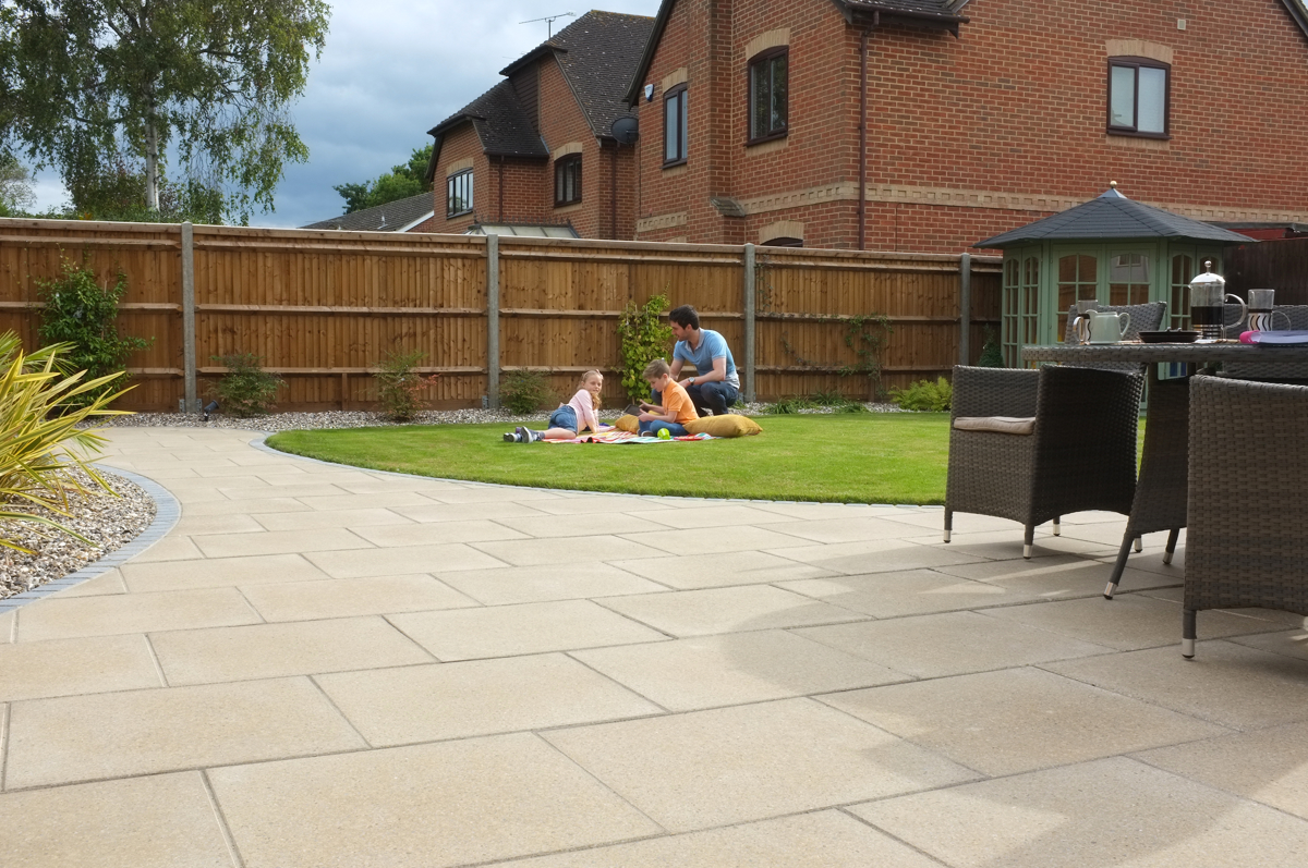 Landscaped garden area